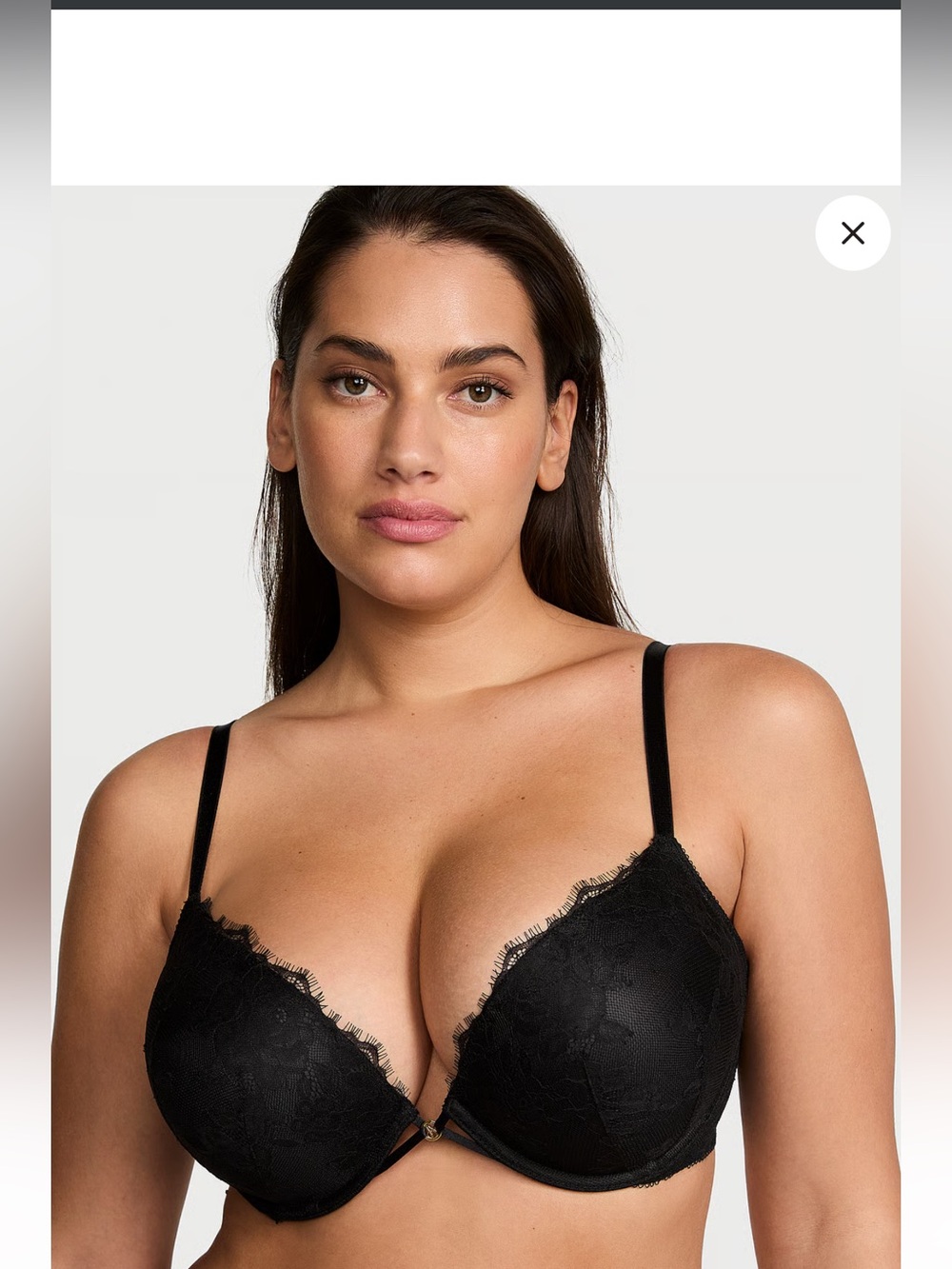 Victoria's Secret Black Lace Underwire Back Bra